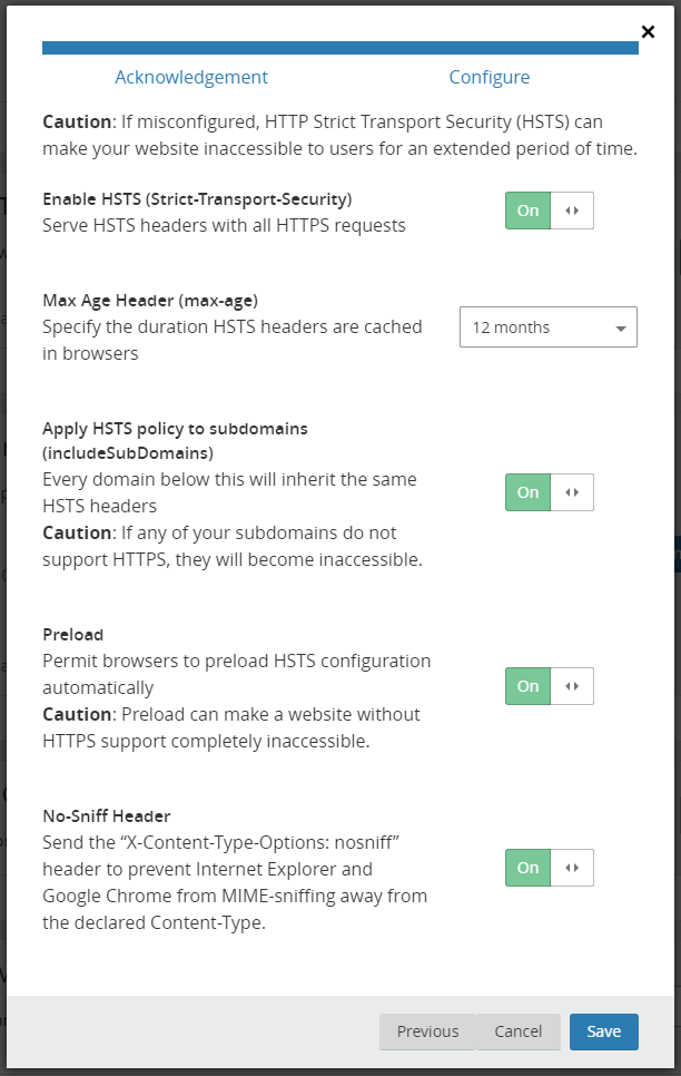 Cloudflare options